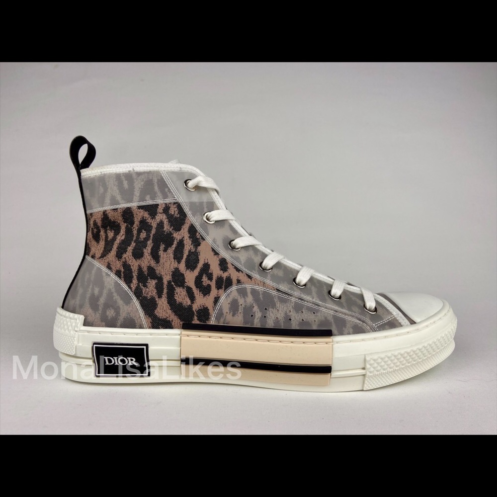 New Christian Dior B23 Leopard Trainers Sneakers